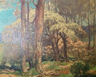 JOSEPH P BIRREN Signed Maytime Oil Painting