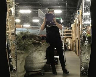 Oversized Frosted Glass Mirror