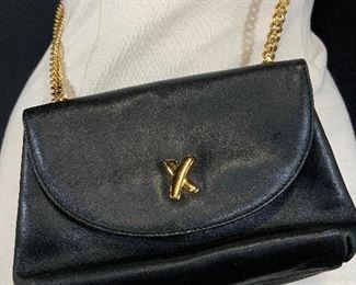 PALOMA PICASSO Black Leather Vintage Purse, Italy