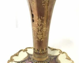 Vintage DRESDEN Ornate Porcelain Vase