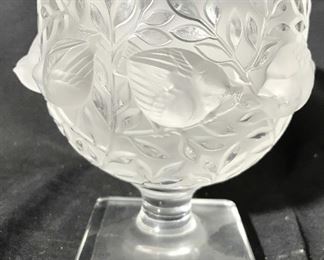 LALIQUE FRANCE Pedestaled Trinket Bowl