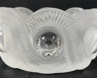 LALIQUE FRANCE Crystal Trinket Dish