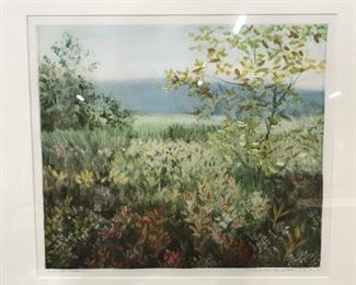 Signed Hand Painted Watercolor Lithograph