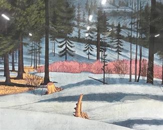 Signed Ltd Ed Litho Tahoe Winter Landscape