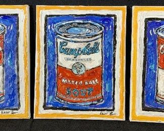LESLIE LEW Signed Campbell’s Oil Paintings 2016