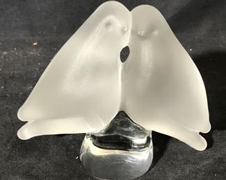 Crystal Birds Mantle Statue