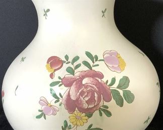 Vntg Signed Handmade Italian Floral Ceramic Vase