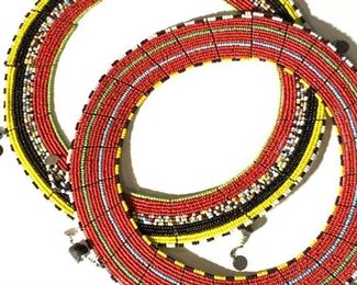 Lot 10 J. HILBURN Masai Beaded Jewelry, Org. Box