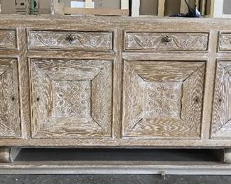 Vintage Carved Wooden French Buffet