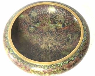 Vintage Enamel Cloisonné Decorative Bowl