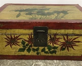 Vintage Hand Painted Asian Style Chest