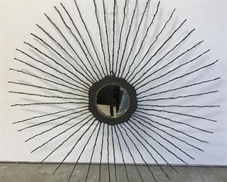 Vintage MCM Metal Sputnik Mirror