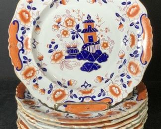 Set 16 MASON’S HELTER SKELTER Antique Plates