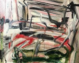 J. MITCHELL Signed Abstract Oil on Canvas Artwork