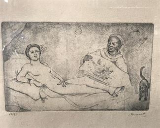 ÉDOUARD MANET Signed Ltd Ed Litho ‘Olympia’