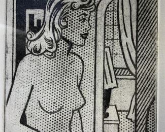 ROY LICHTENSTEIN Signed Female Nude Lithograph