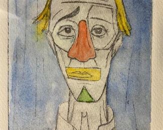 BERNARD BUFFET Signed Hand Colored Lithograph