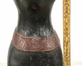 Vintage Floor Size Wood Asian Cat Sculpture 46in H