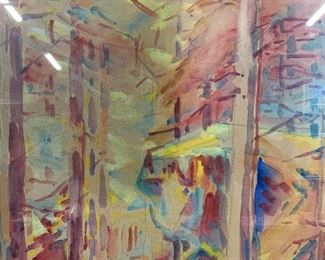 ELSE VON SCHMIEDEBURG Signed Watercolor Painting