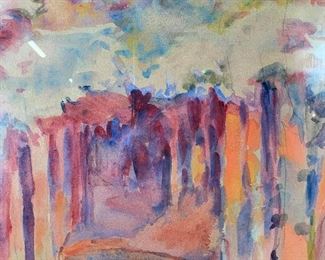 ELSE VON SCHMIEDEBURG Signed Watercolor Painting