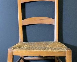 Antique French Wooden Prayer Chair