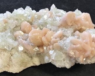 Peruvian Mined Pink Stilbite & Green Apophyllite