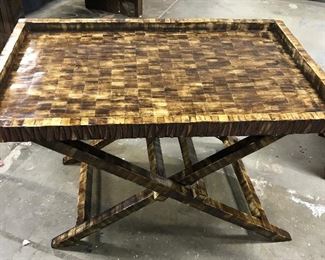 Wooden Mosaic Tray Table, INDIA