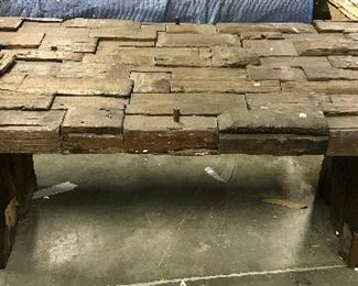 Wooden Mosaic Dining Table, Indonesia