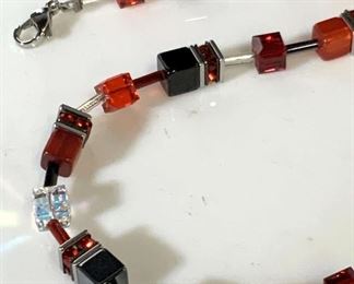 GERMAN BLACK FOREST SS Crystal Bead Necklace