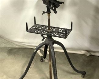 Antique Adjustable Wood & Iron Book Stand