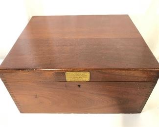 ZUCCATOS Antique Wooden Papyrograph Box