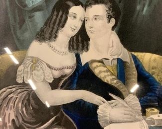 JAMES BAILLIE Byron and Marianna Lithograph