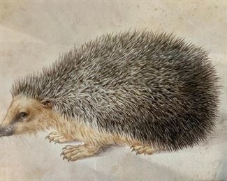 HANS HOFFMAN Hedgehog Offset Lithograph
