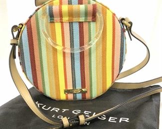 KURT GEIGER Harriet Round Striped Crossbody Bag,