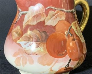 B & H LIMOGES Signed Antique French Cider Pitcher