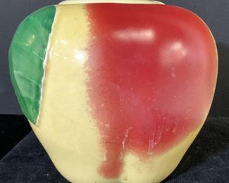 HULL Vintage Blushing Apple Lidded Cookie Jar