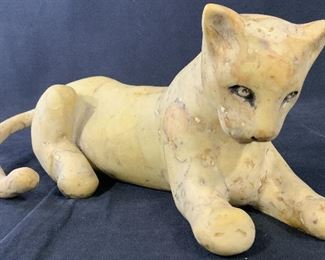 Signed Lioness Composite Sculpture