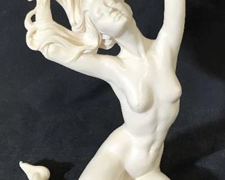 Composite Female Art Nude Tabletop Statue