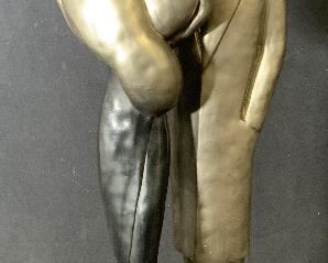 AUSTIN PRODUCTIONS Art Deco Metal Sculpture 1986