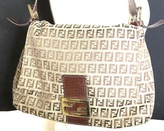 FENDI Vintage Authentic Canvas Handbag, Italy