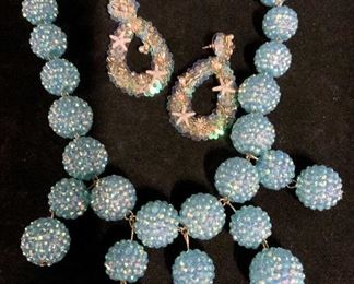BETSY JOHNSON, NATASHA Aqua Vintage Jewelry Set 2