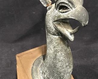 Middle Eastern Copper Plated Mythic Creature Head