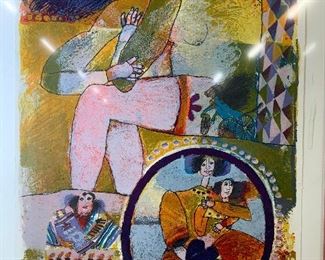 Signed Female Nude Lithograph