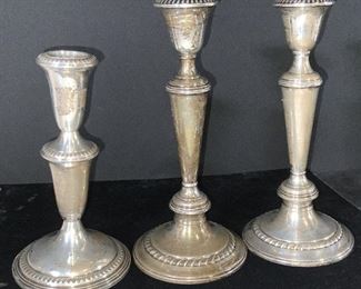 Set 3 GORHAM Weighted Sterling Candlesticks