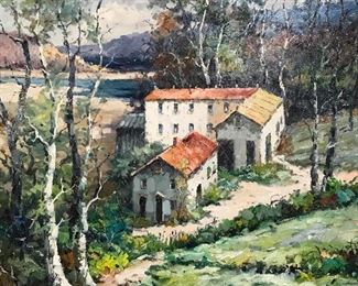 KAZAH Signed Oil on Canvas Landscape