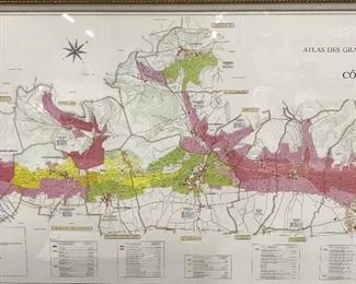 Lithographic Map of Côte De Beaune France