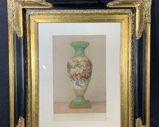 Antique JB WARING A Porcelain Vase Chromolitho