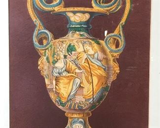 J.B.WARING Antique Chromolithograph Vase