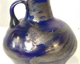 Hand Crafted Cobalt Blue Art Glass Vessel