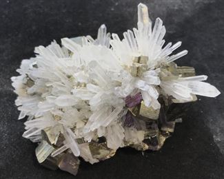 Peruvian Mined Quartz on Pyrite Cluster